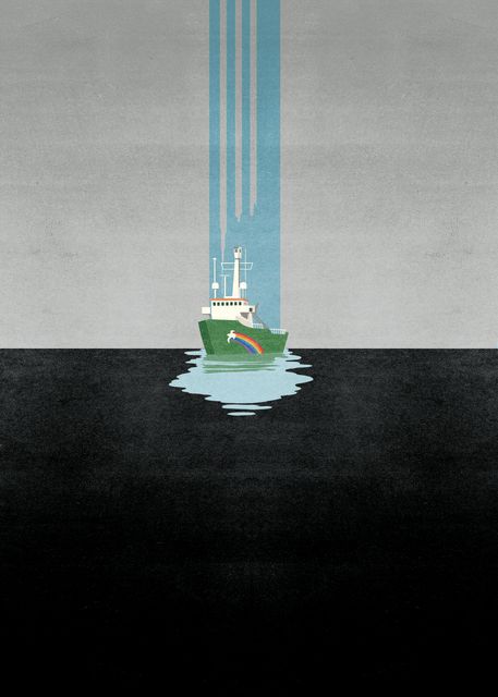 Ship in a Beam of Light