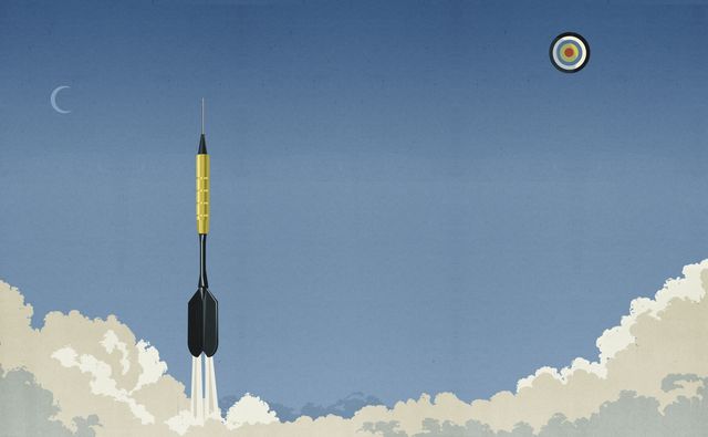 Pencil Rocket and the Target