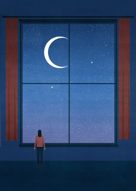Woman at the Moonlit Window