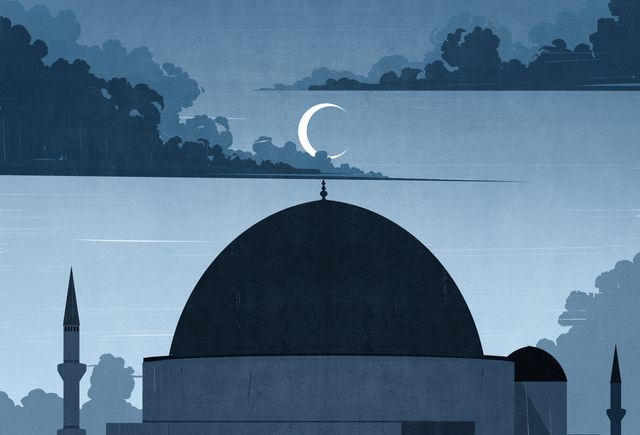 Mosque Dome under the Crescent
