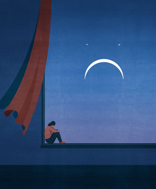 Curtain and the Crescent Moon