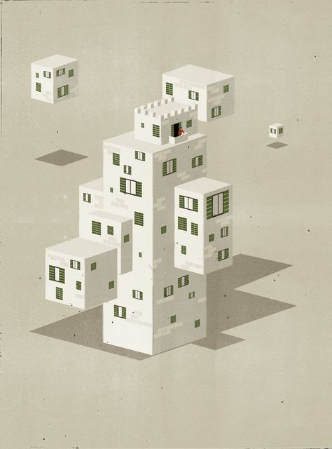Stacked White Houses