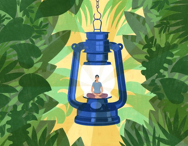 Meditating in a Lantern