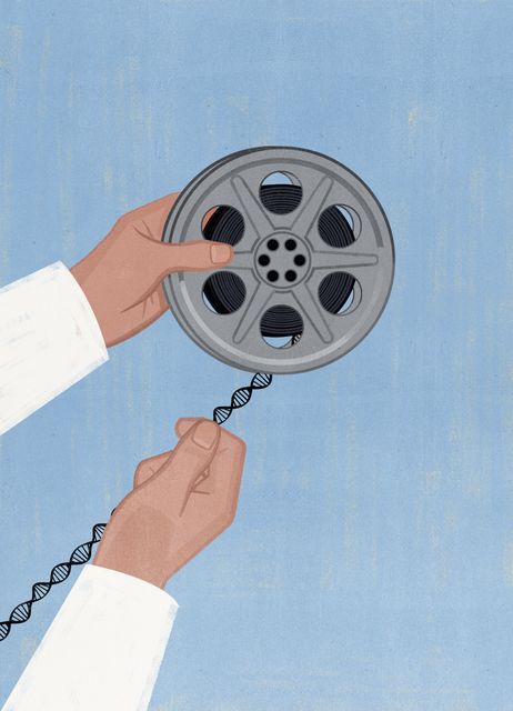 Film Reel and DNA Strip