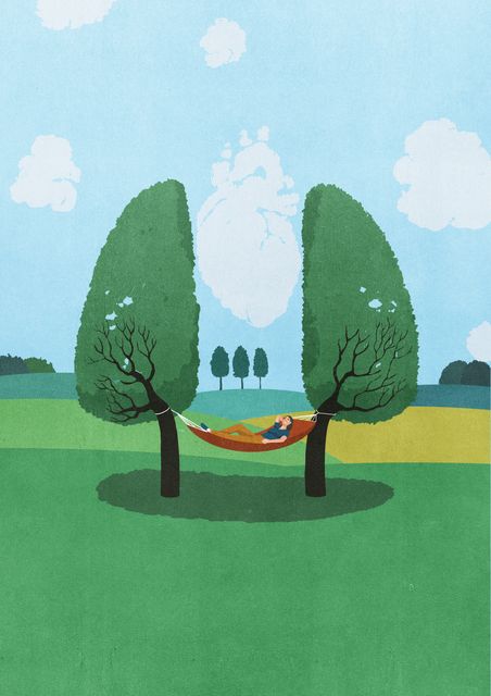 Hammock between Lung Trees