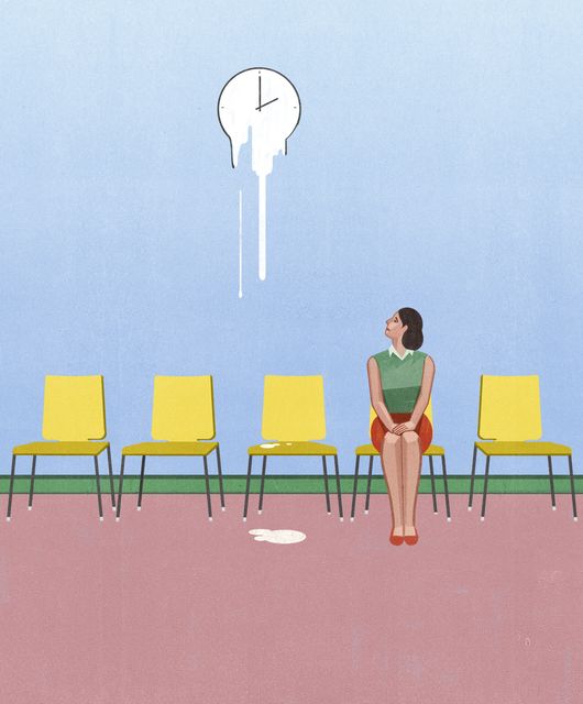 Melting Clock in the Waiting Room