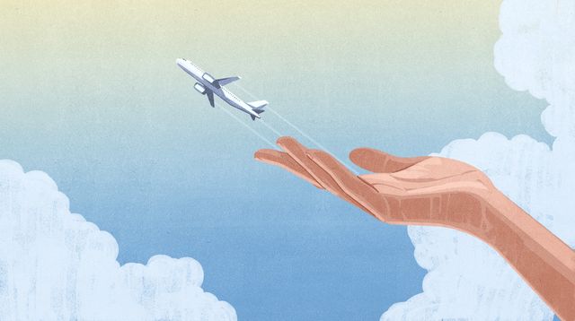 Hand Releasing a Plane