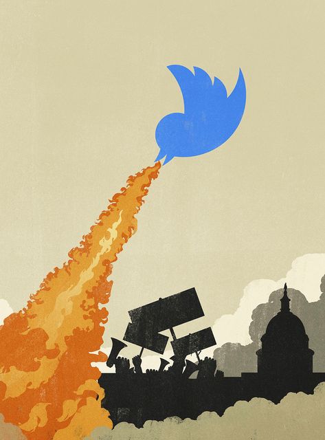Blue Bird Fire over the Capitol
