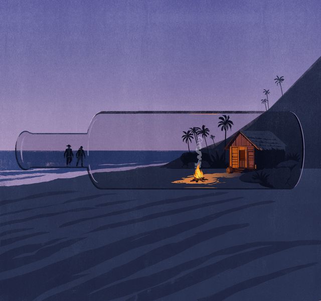 Beach Camp in a Bottle
