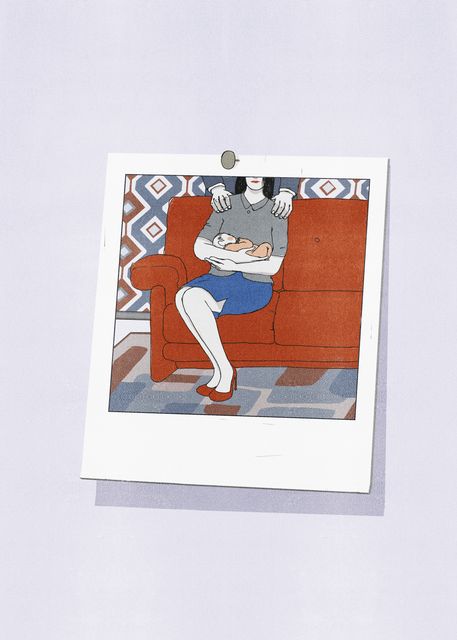 Polaroid of a Woman on the Sofa