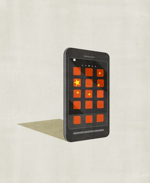 Phone with Red Apps