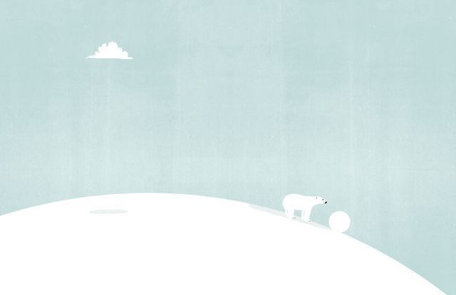Polar Bear on the White Hill