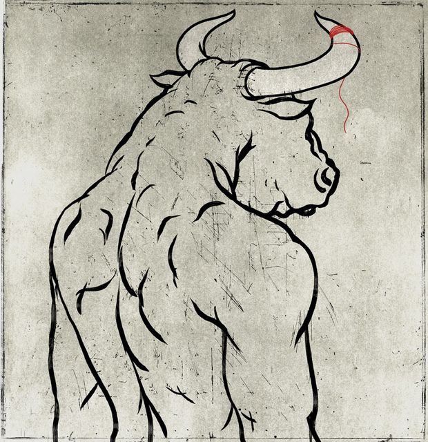 Minotaur Etching