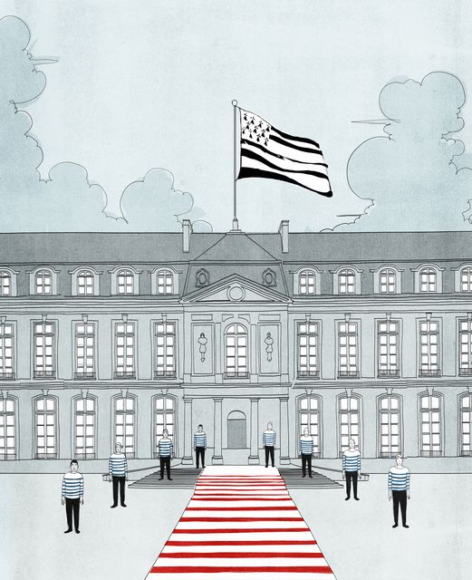 Palace with Flag and Guards